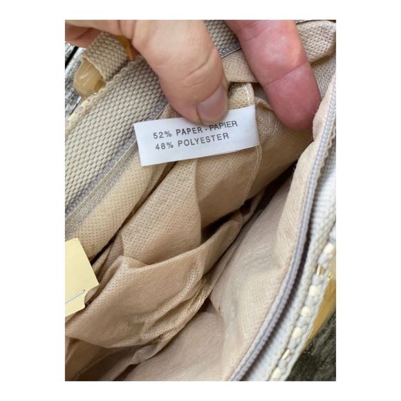 Vintage M & G Bertini Basketweave Bag Purse Celluloid Handle Italy Retro - Picture 7 of 9